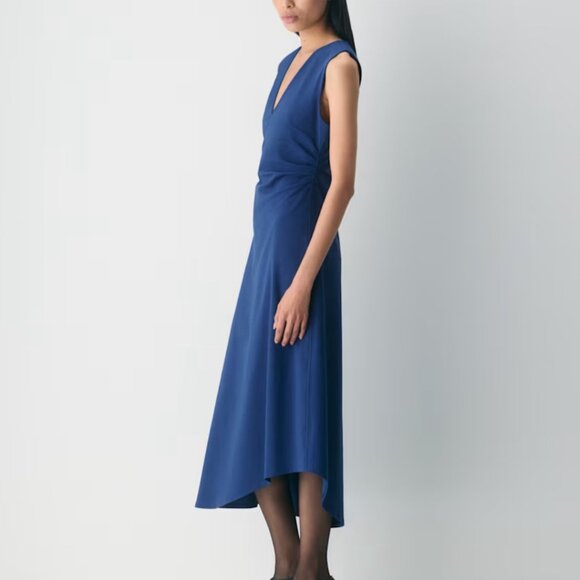NWT Aritzia BABATON Swing Dress Byron Blue L - Picture 3 of 9
